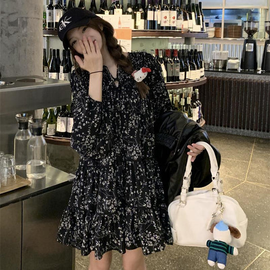 可甜可鹽不限身材時尚小碎花洋裝 - TWINKLE