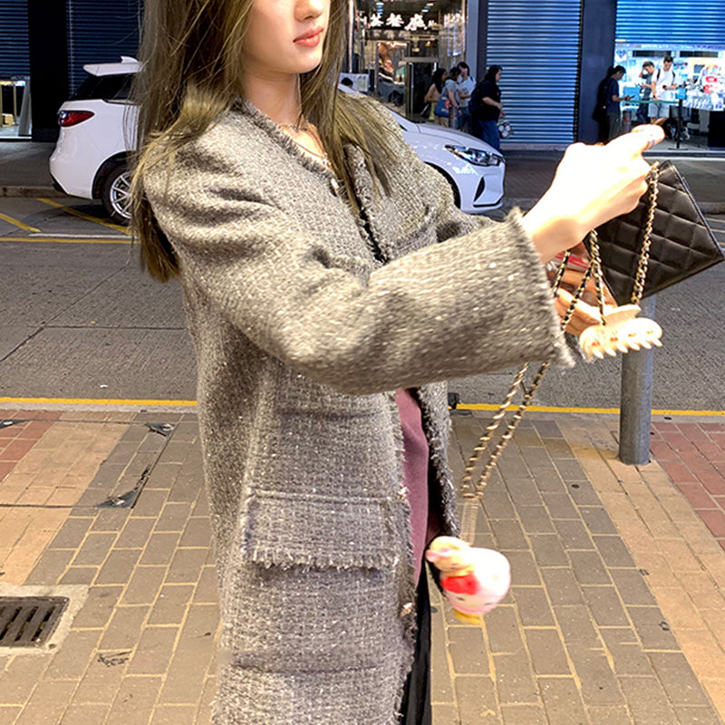 低調迷人月光灰小香外套 - TWINKLE