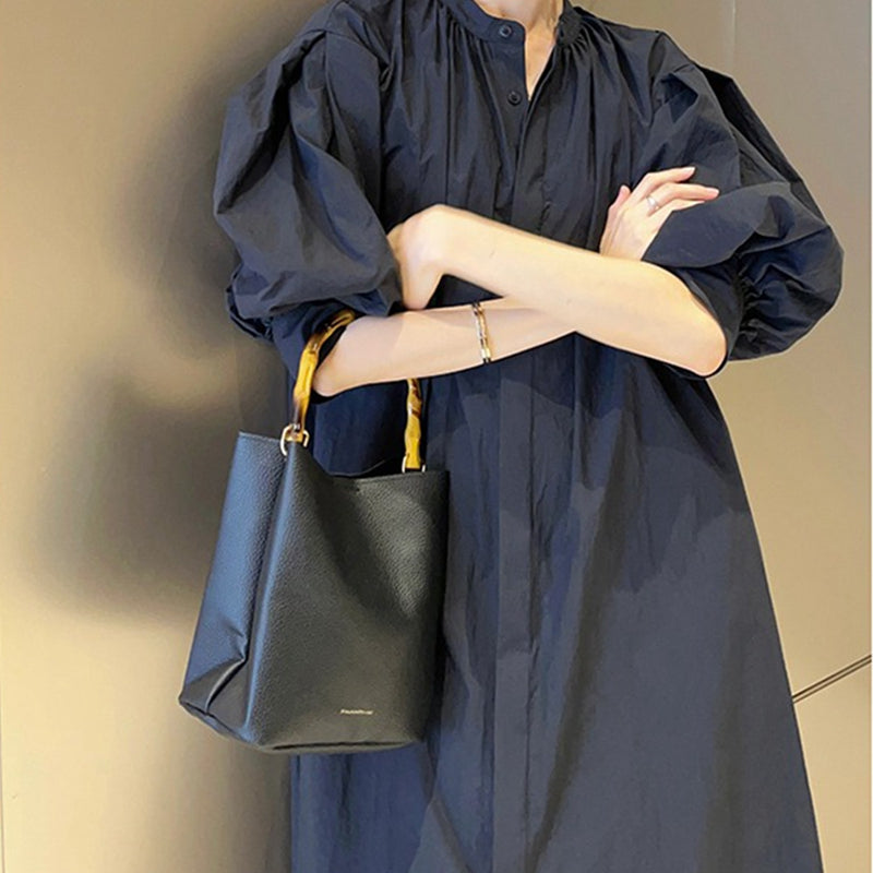 顯瘦大澎袖高端氣質洋裝 - TWINKLE