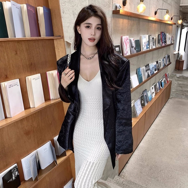 下擺微簍空小性感針織洋裝 - TWINKLE