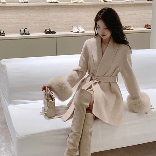 毛毛袖貴氣名媛外套 - TWINKLE