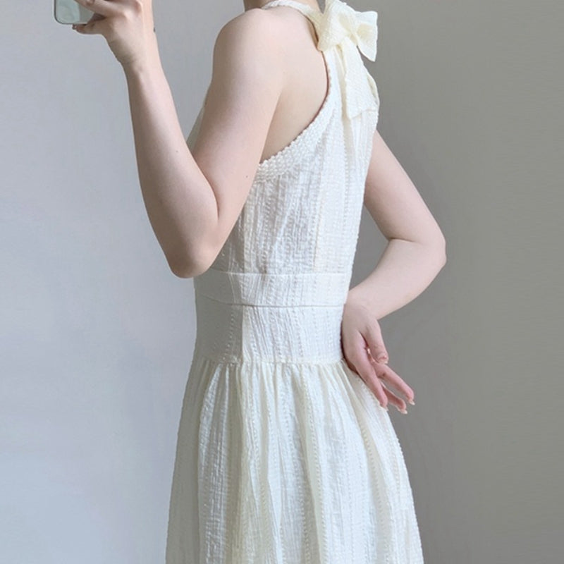 氣質女神削肩卦脖洋裝 - TWINKLE