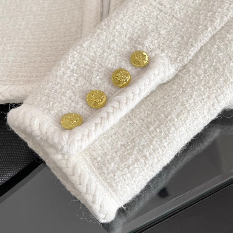 名媛氣質編織滾邊小香外套 - TWINKLE