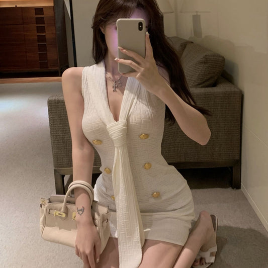 優雅又性感領結洋裝 - TWINKLE