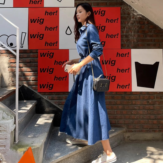 不挑身形超遮肉牛仔洋裝 - TWINKLE