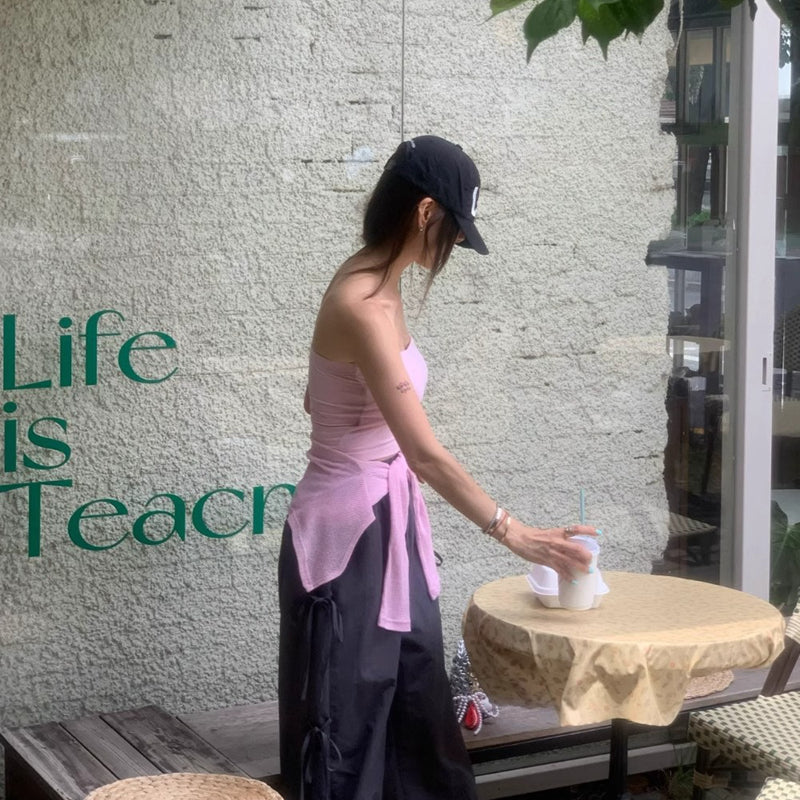 今夏必備甜美帥氣蝴蝶結傘兵褲