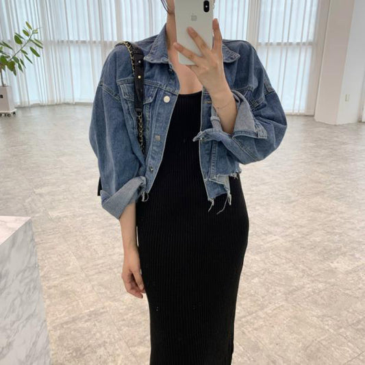 不收邊有型百搭牛仔外套 - TWINKLE