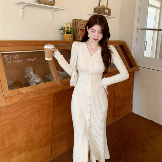 溫柔微性感針織洋裝 - TWINKLE