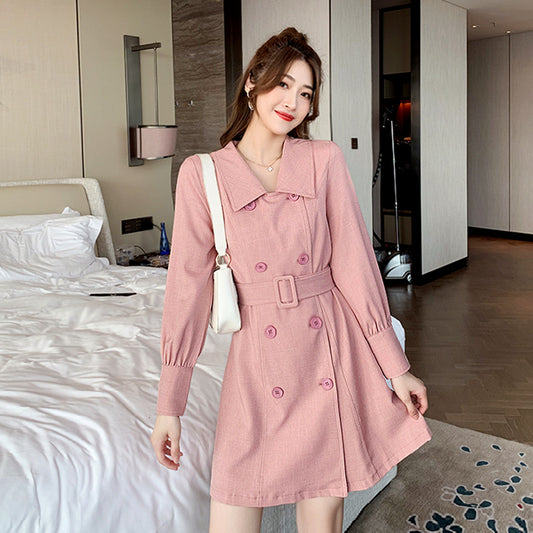 甜美氣質風衣式洋裝 - TWINKLE