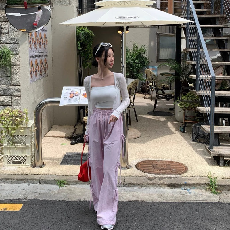 今夏必備甜美帥氣蝴蝶結傘兵褲