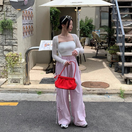 今夏必備甜美帥氣蝴蝶結傘兵褲