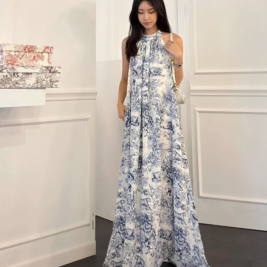 大牌感高端花卉度假洋裝