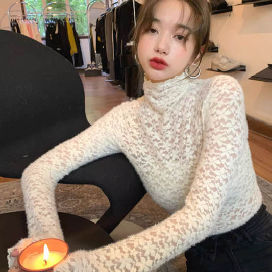 也太美衣櫃必備蕾絲內搭上衣 - TWINKLE