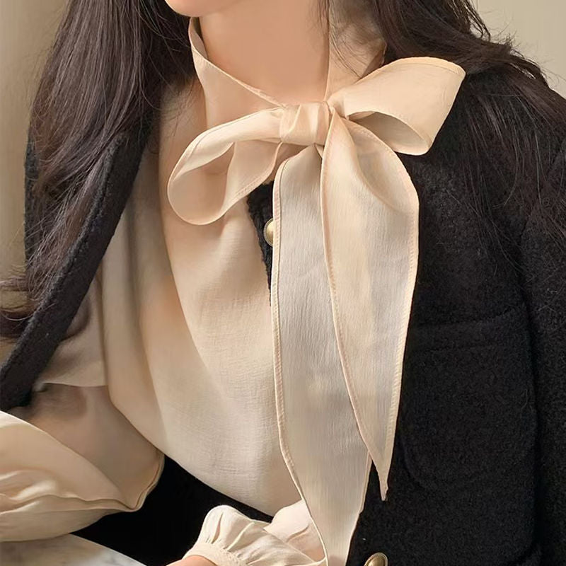 超氣質斜綁蝴蝶結上衣
