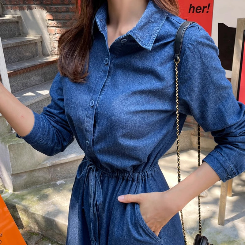 不挑身形超遮肉牛仔洋裝 - TWINKLE