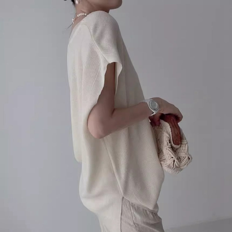 超舒服鬆弛感V領短褲套裝