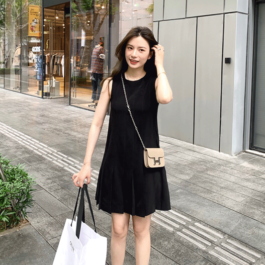 簡約百褶裙赫本風洋裝 - TWINKLE