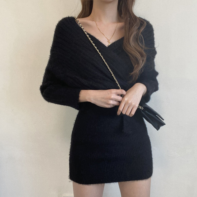 小性感露肩收腰包臀洋裝 - TWINKLE