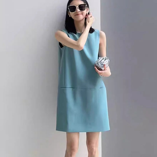 高級氣場超美顯瘦無袖洋裝 - TWINKLE