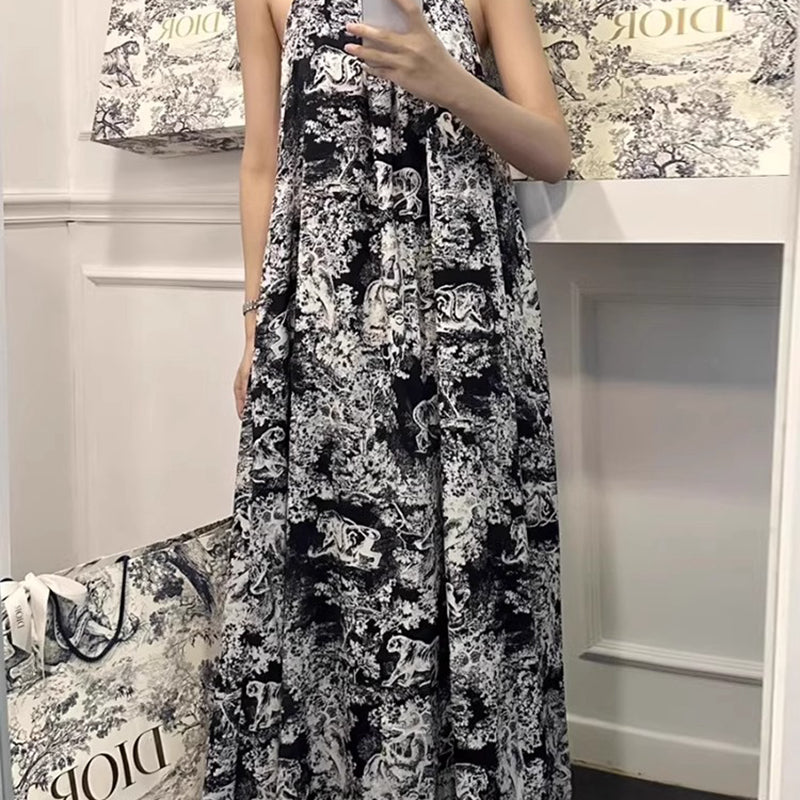 大牌感高端花卉度假洋裝