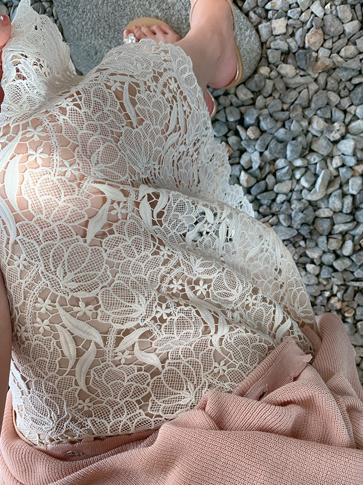 尖叫必買超美好搭蕾絲半身裙 - TWINKLE