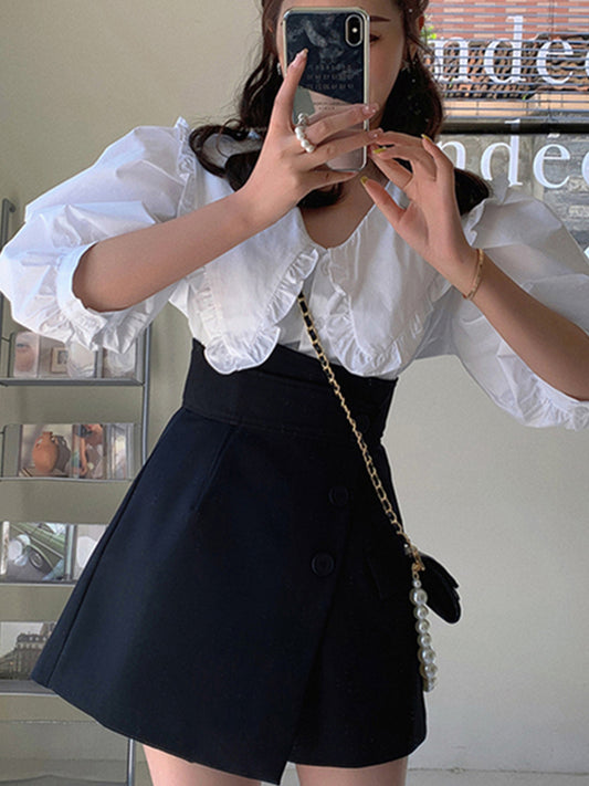 無敵顯瘦拉長腿短褲裙 - TWINKLE