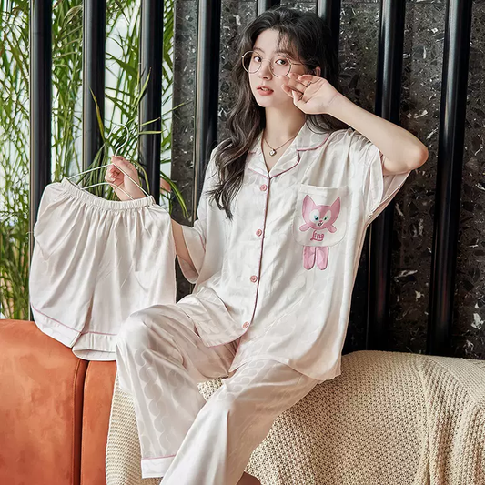 Linabell新寵兒甜美睡衣褲家居服三件套 - TWINKLE