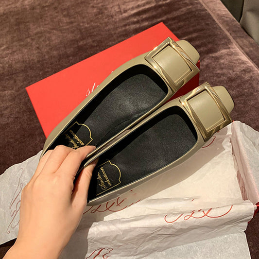 精選氣質名媛方釦平底鞋 - TWINKLE