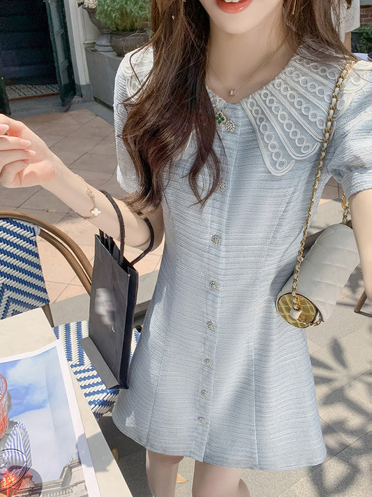 花瓣領甜美小貴婦洋裝 - TWINKLE