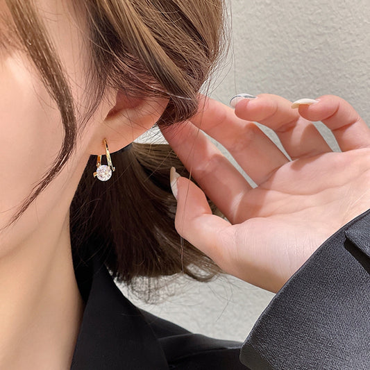 時尚名媛單鑽百搭貴氣耳環 - TWINKLE