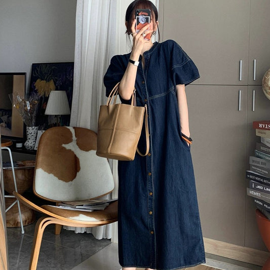 肉肉隱形隨興時尚牛仔洋裝 - TWINKLE