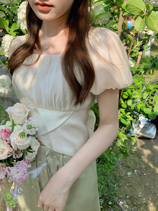 也太美了後綁蝴蝶結上衣 - TWINKLE