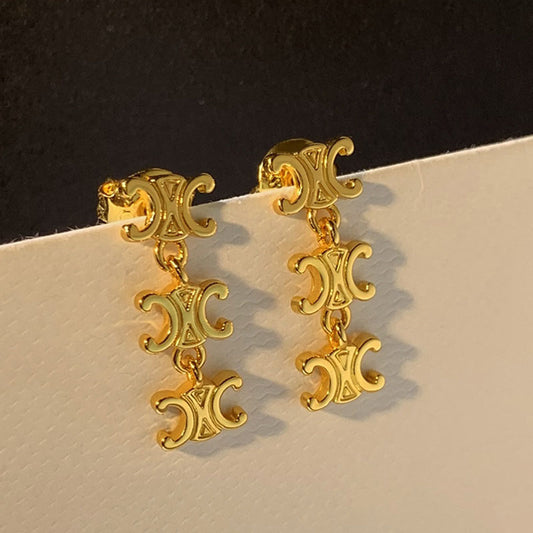 時尚名媛貴氣凱旋門垂墜耳環 - TWINKLE