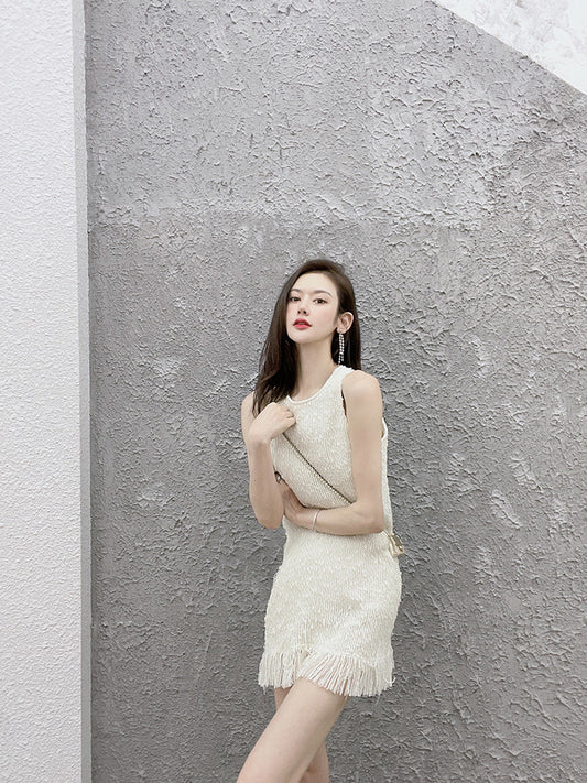 削肩流蘇美呆小香洋裝 - TWINKLE