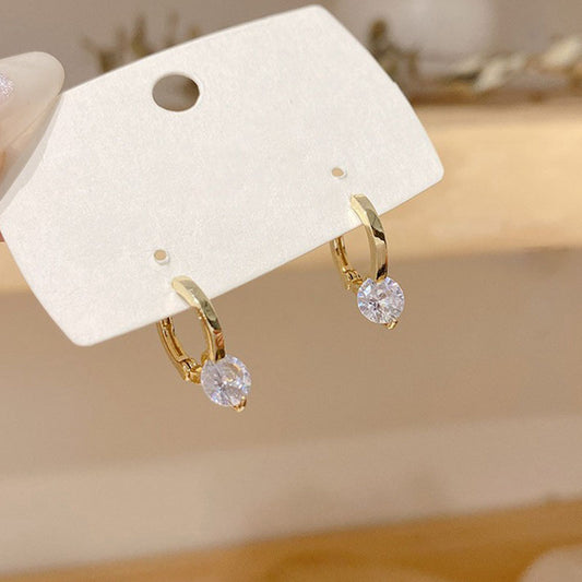 時尚名媛單鑽公主耳環 - TWINKLE