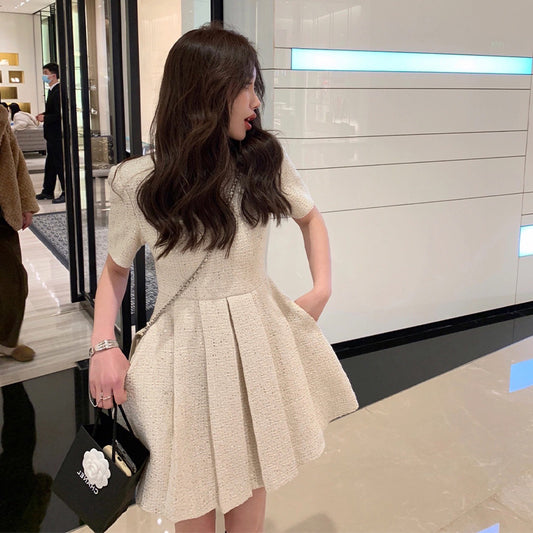 氣質名媛高級感百褶小香洋裝 - TWINKLE
