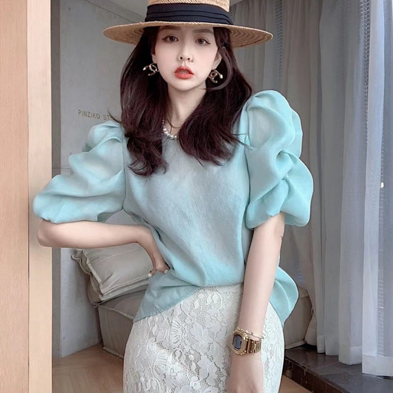 氣質名媛甜美公主袖上衣 - TWINKLE