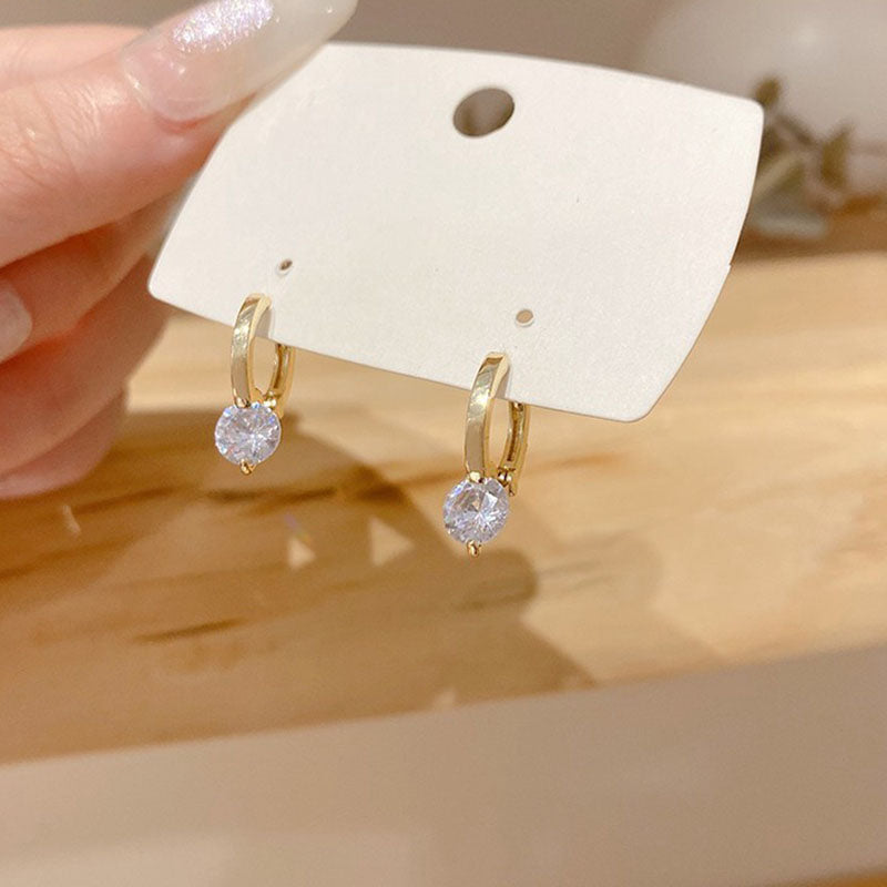 時尚名媛單鑽公主耳環 - TWINKLE