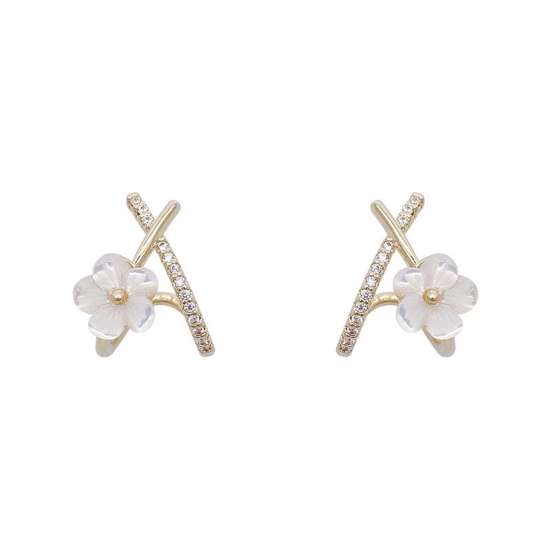 時尚名媛甜美小花耳環 - TWINKLE