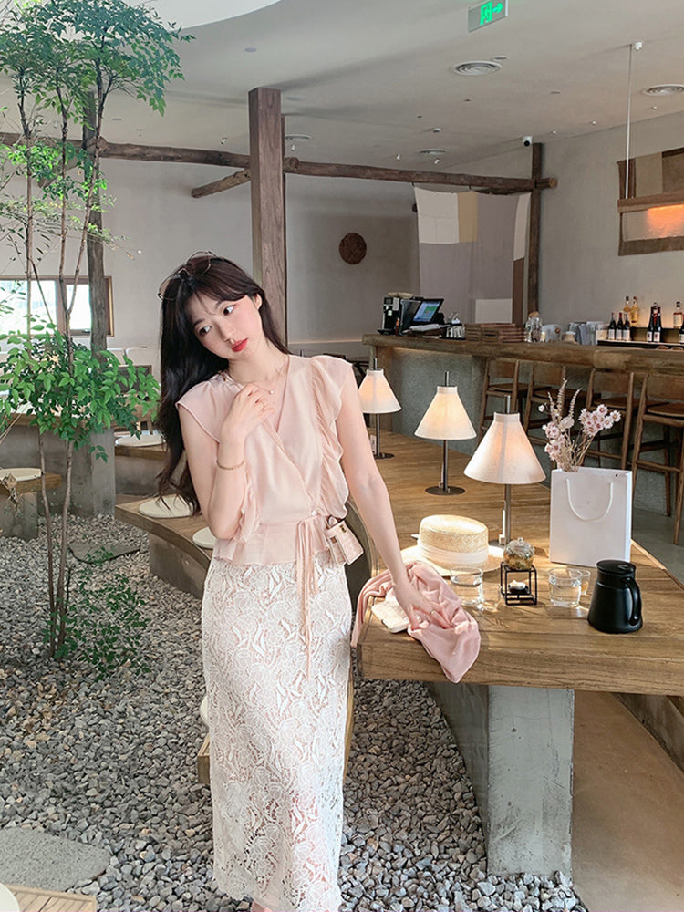 尖叫必買超美好搭蕾絲半身裙 - TWINKLE
