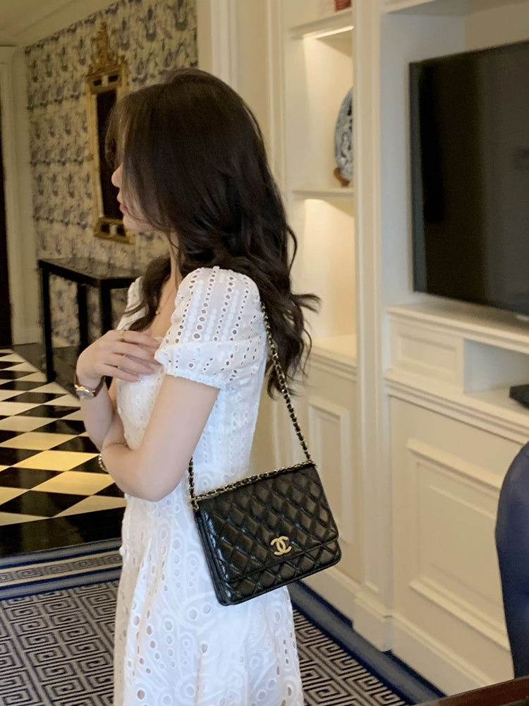 法式高級感簍空蕾絲洋裝 - TWINKLE