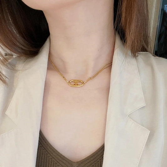 時尚名媛凱旋門貴氣鎖骨鍊 - TWINKLE
