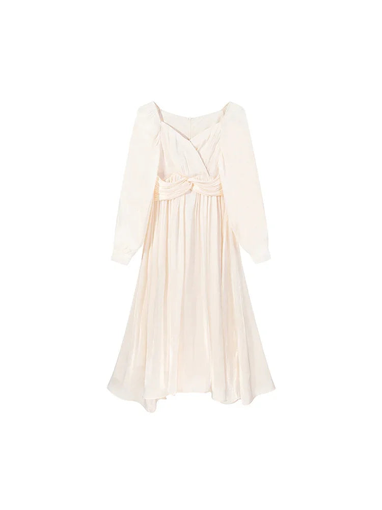 仙氣迷人交叉纏腰顯瘦收腰洋裝 - TWINKLE