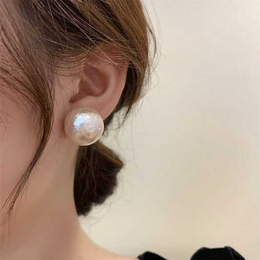 時尚名媛復古大貝殼珠耳環 - TWINKLE