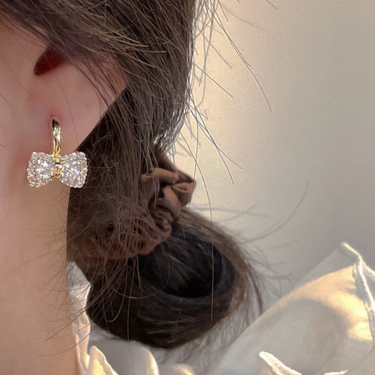 時尚名媛貴氣蝴蝶結耳環 - TWINKLE