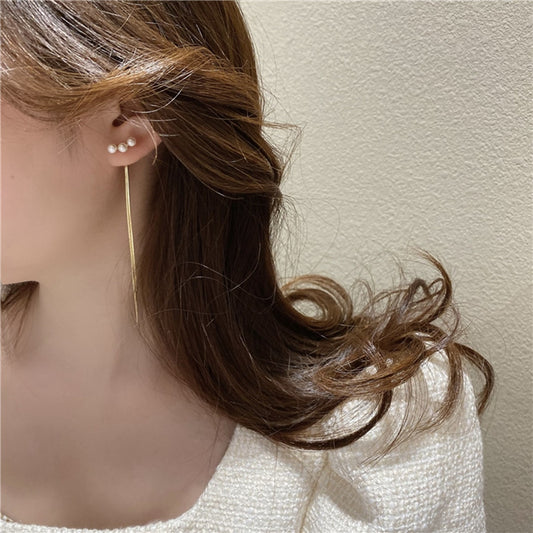 時尚名媛珍珠流蘇耳環 - TWINKLE