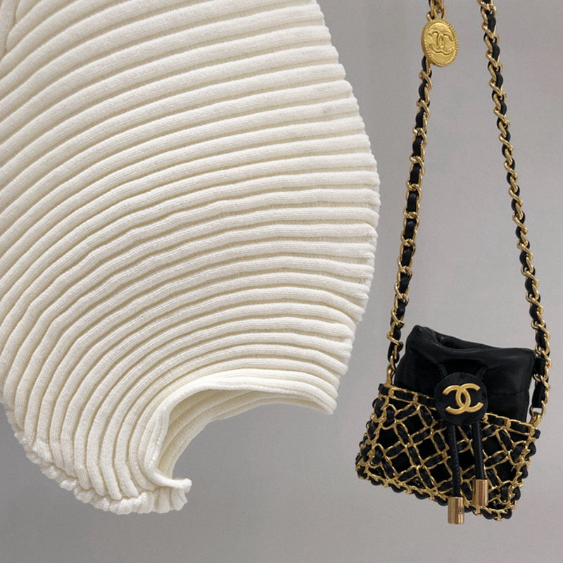 高級感微澎袖方領針織上衣 - TWINKLE