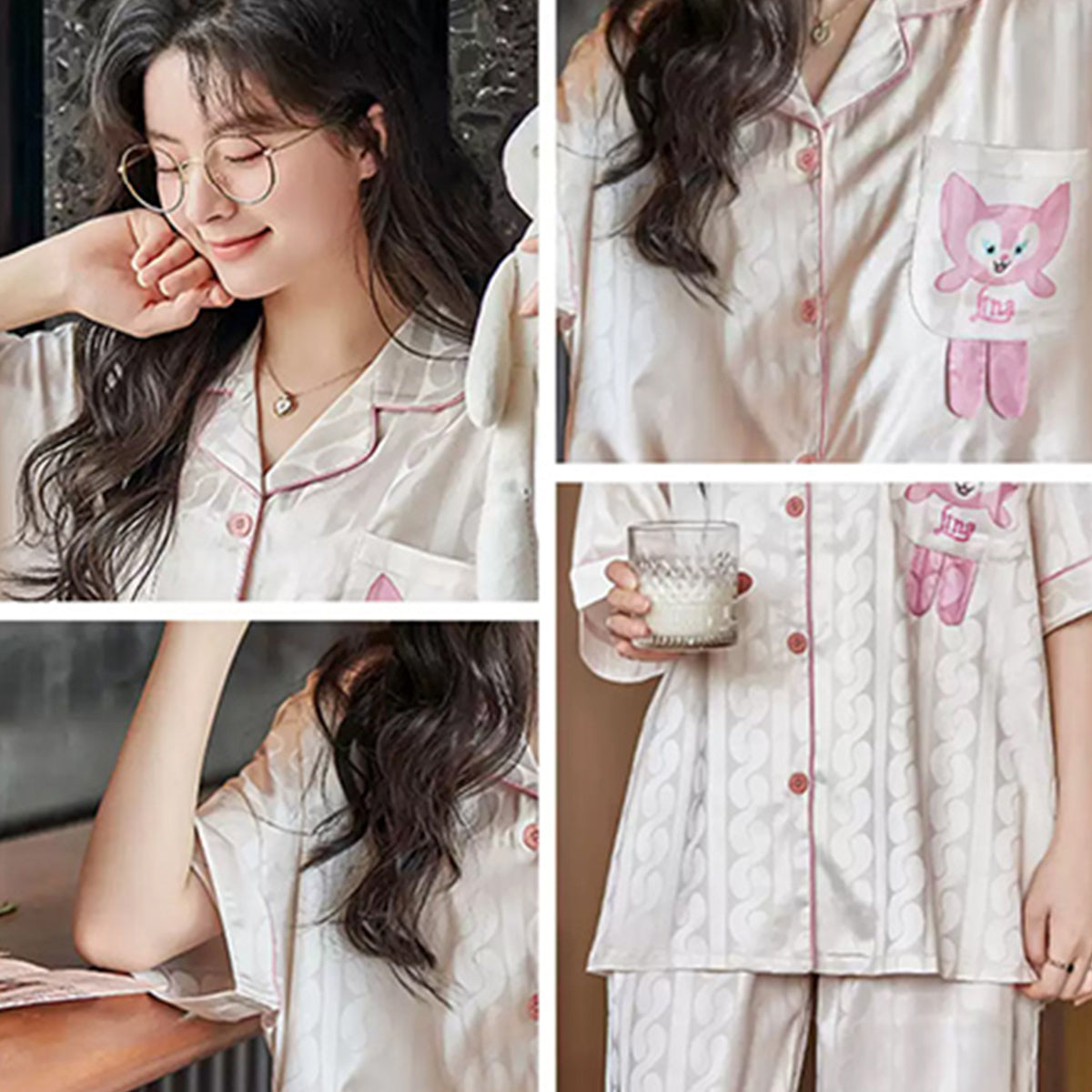 Linabell新寵兒甜美睡衣褲家居服三件套 - TWINKLE