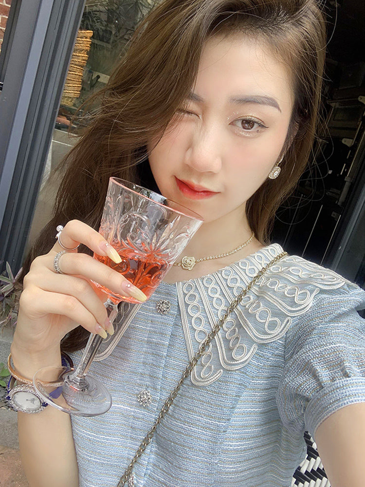 花瓣領甜美小貴婦洋裝 - TWINKLE
