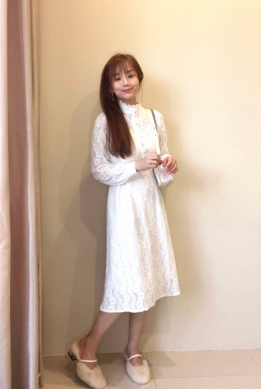 韓劇女主仙氣蕾絲洋裝 - TWINKLE